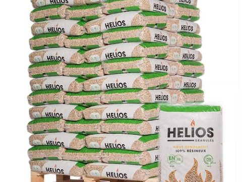 Holzpellets Helios Pellets – 65 Säcke à 15 kg (975 kg) auf Palette
