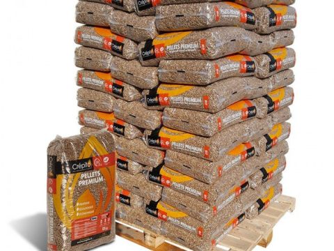 Holzpellets Crépito – 72 Säcke à 15 kg (1.080 kg) auf Palette