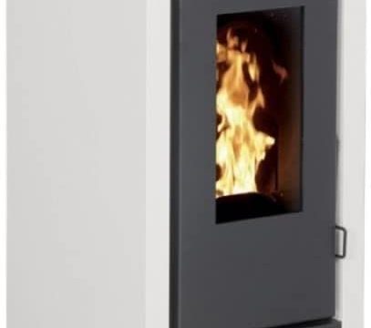 Pelletofen in Säulenform mit Zeitprogrammierung und WiFi