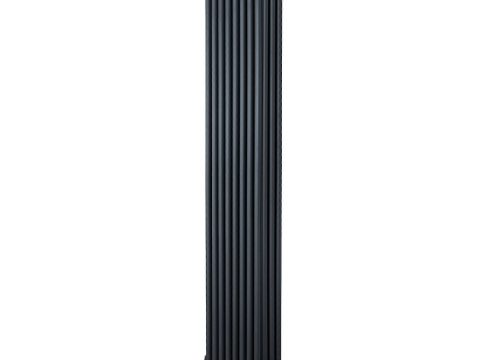 Design-Gliederheizkörper 4-Säulen 1800 x 380 mm in Anthrazit inkl. Ventilset