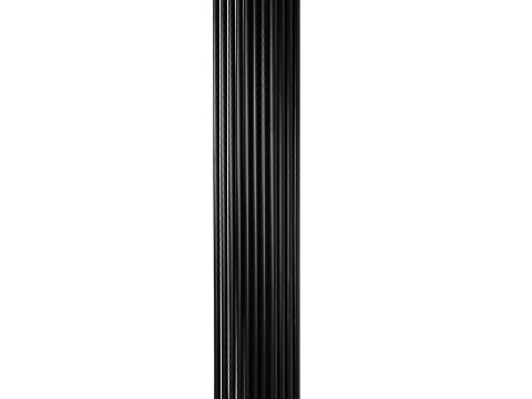 Design-Gliederheizkörper 4-Säulen 1800 x 380 mm in Schwarz inkl. Ventilset