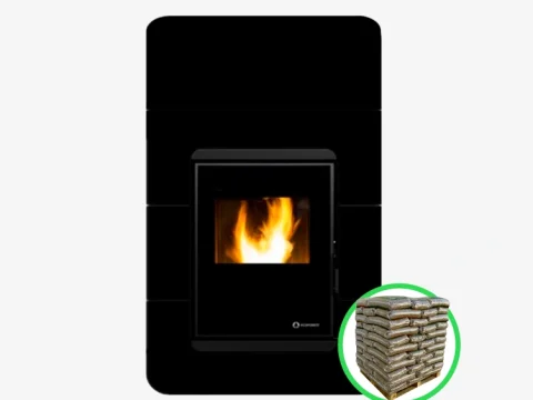 Pellet-Kamineinsatz Ecoforest Oslo Insert 30 kW (kanalisierbar, Kamineinsatz, WiFi)
