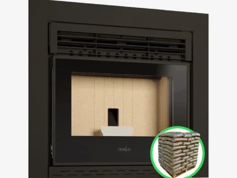 Pellet-Kamineinsatz Ferlux Ulyses für bestehende Kamine