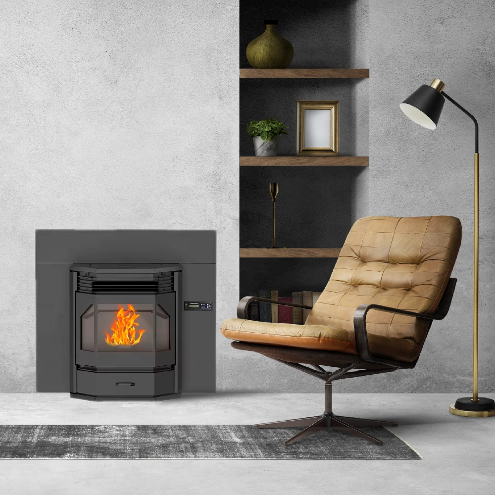Pellet-Kamineinsatz Fujisol Fuji RI12 aus Gusseisen 12 kW – Bild 2
