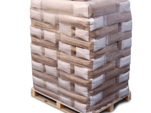 Holzpellets Premium Biomasse aus 100 % Weißtanne – 70 Säcke à 15 kg (1.050 kg) auf Palette