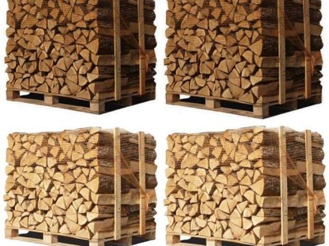 Kaminholz Eiche & Buche 33 cm – Sparpaket 4 Paletten (1,8 RM)