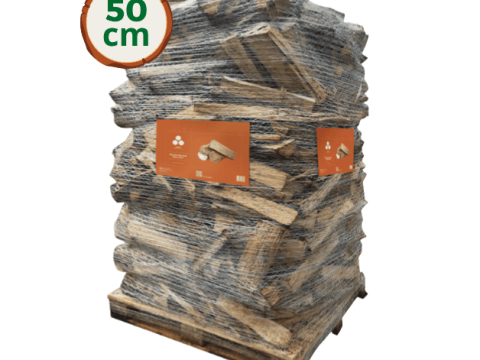 Kaminholz Hartholz-Mix (Eiche, Buche, Hainbuche) 50 cm – 2,5 RM auf Palette