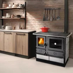 Holz-Küchenherd Magnum mit Specksteinverkleidung