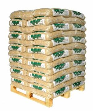 Holzpellets Premium Biomasse aus 100 % Weißtanne – 78 Säcke à 15 kg (1.170 kg) auf Palette