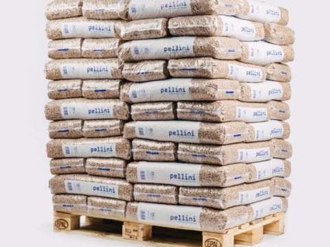 Holzpellets Pellini – 66 Säcke à 15 kg (990 kg) auf Palette