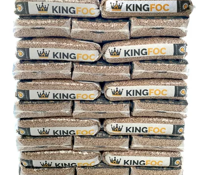 Holzpellets King Pellets aus 100 % Kiefer – 77 Säcke à 15 kg (1.155 kg) auf Palette