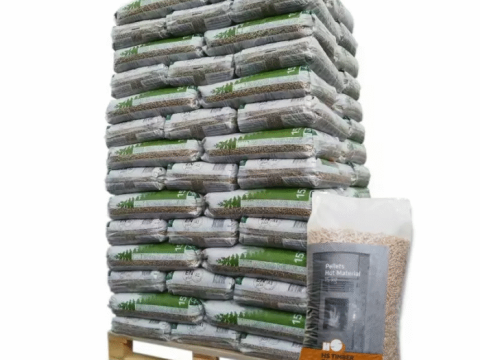 Holzpellets HS Timber – 66 Säcke à 15 kg (990 kg) auf Palette