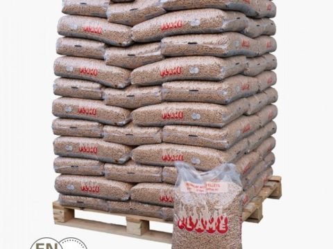 Holzpellets Flame Pellets – 72 Säcke à 15 kg (1.080 kg) auf Palette