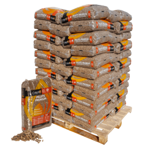 Holzpellets Crépito – 70 Säcke à 15 kg (1.050 kg) auf Palette
