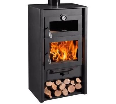 Kaminofen Warmtech Parma aus Gusseisen und Stahl 12 kW mit Doppelverbrennung