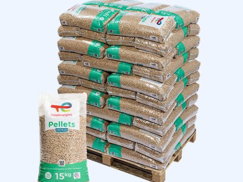 Holzpellets TotalEnergies – 66 Säcke à 15 kg (990 kg) auf Palette